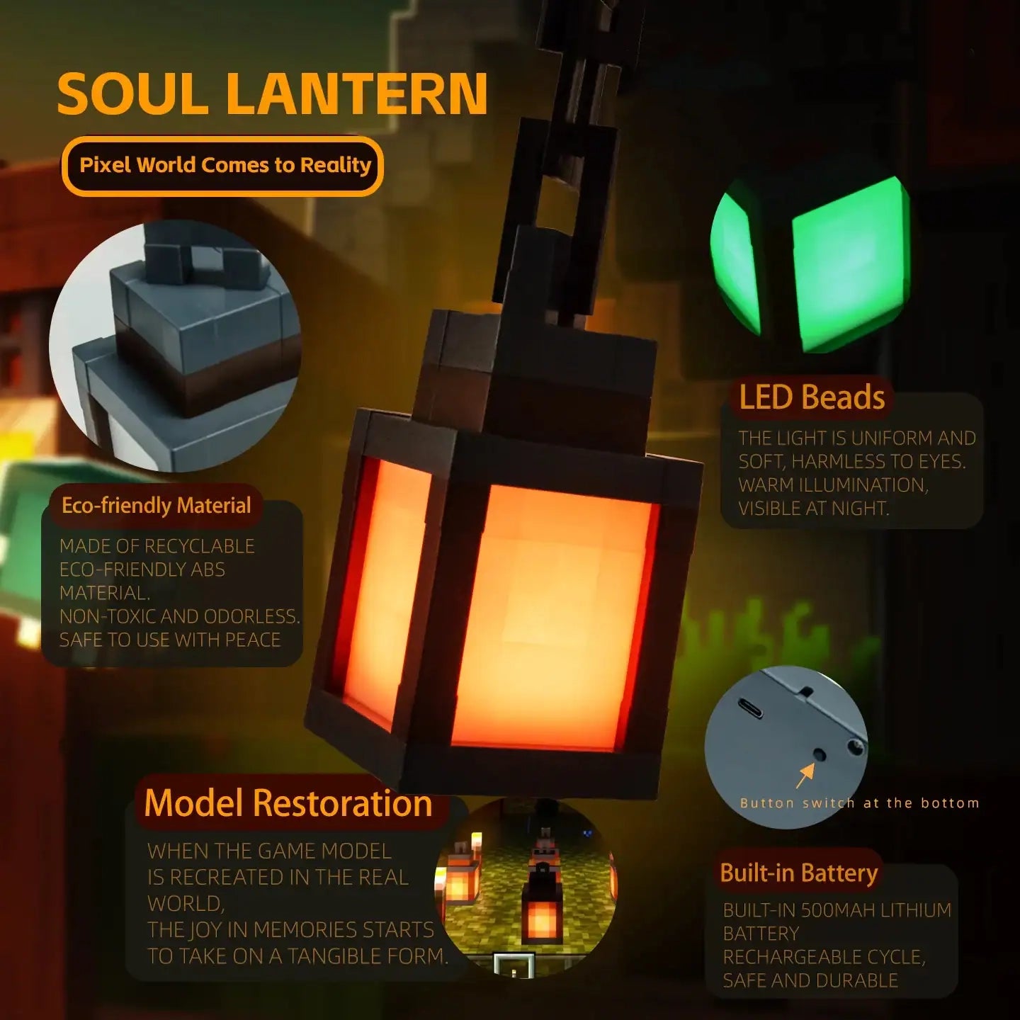 GixBoxx™ Minecraft Lantern