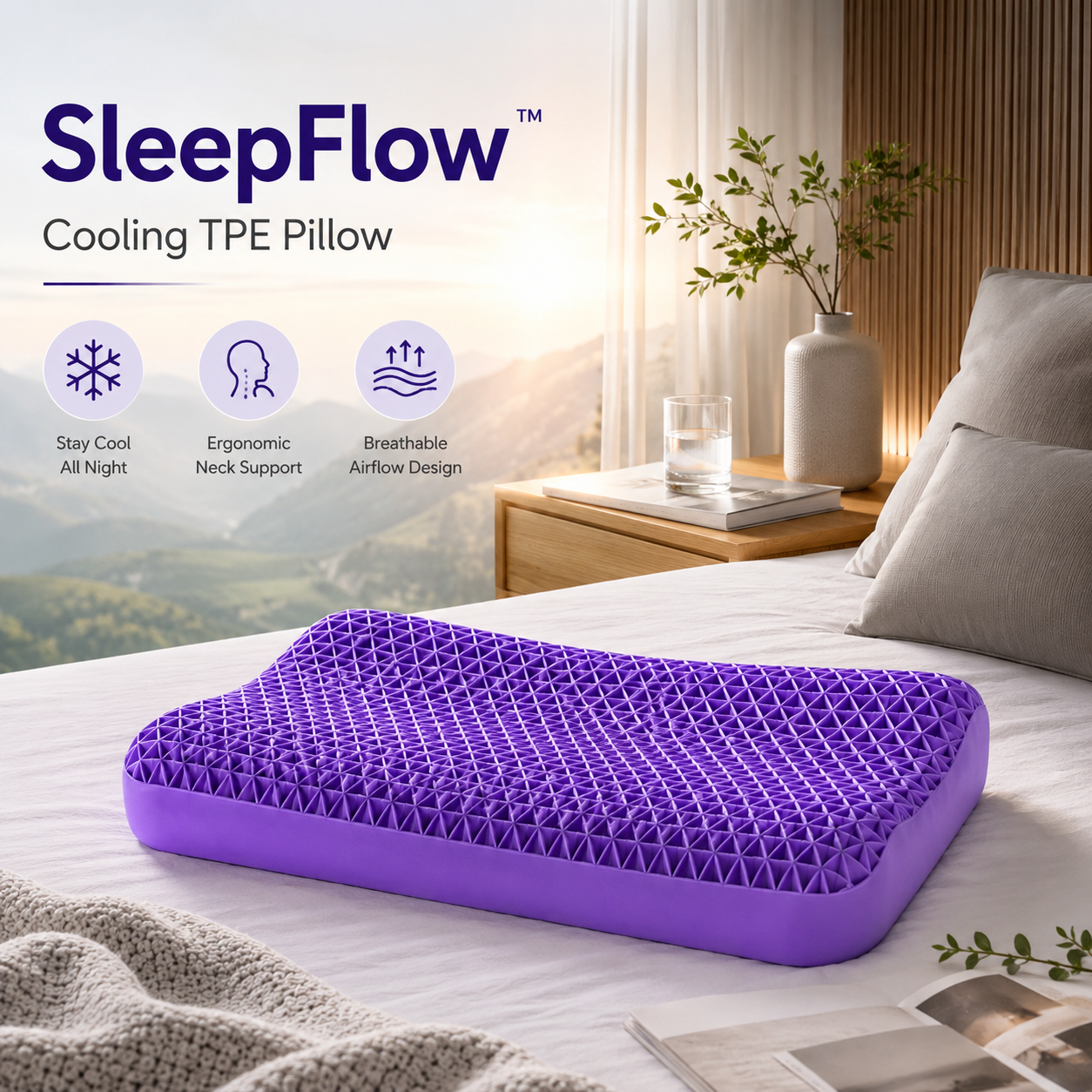 SleepFlow™ Cooling TPE Pillow