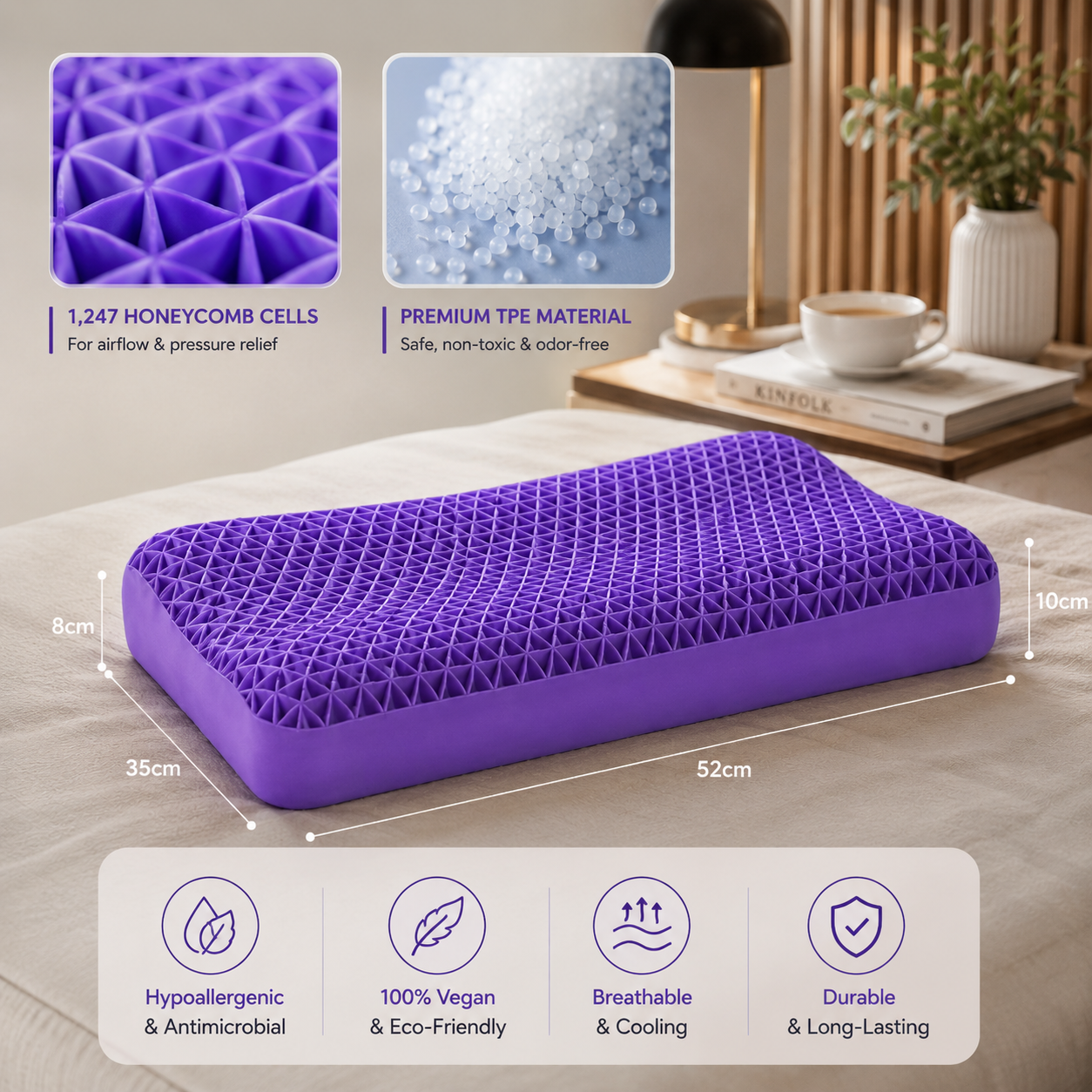 SleepFlow™ Cooling TPE Pillow