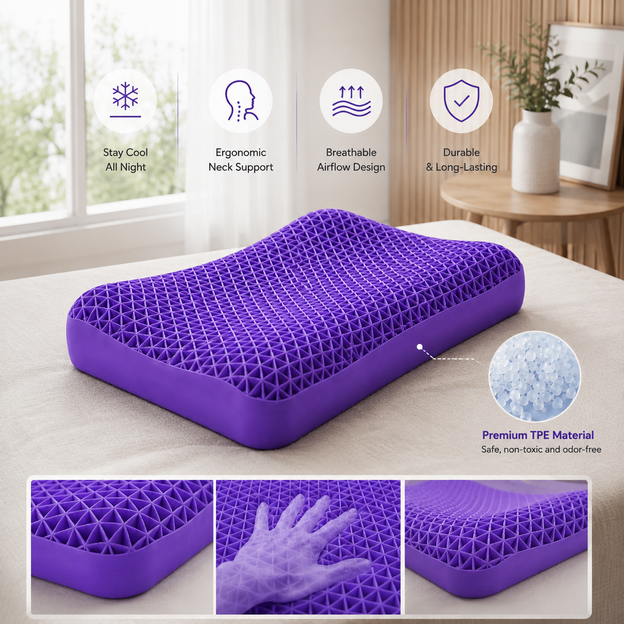 SleepFlow™ Cooling TPE Pillow