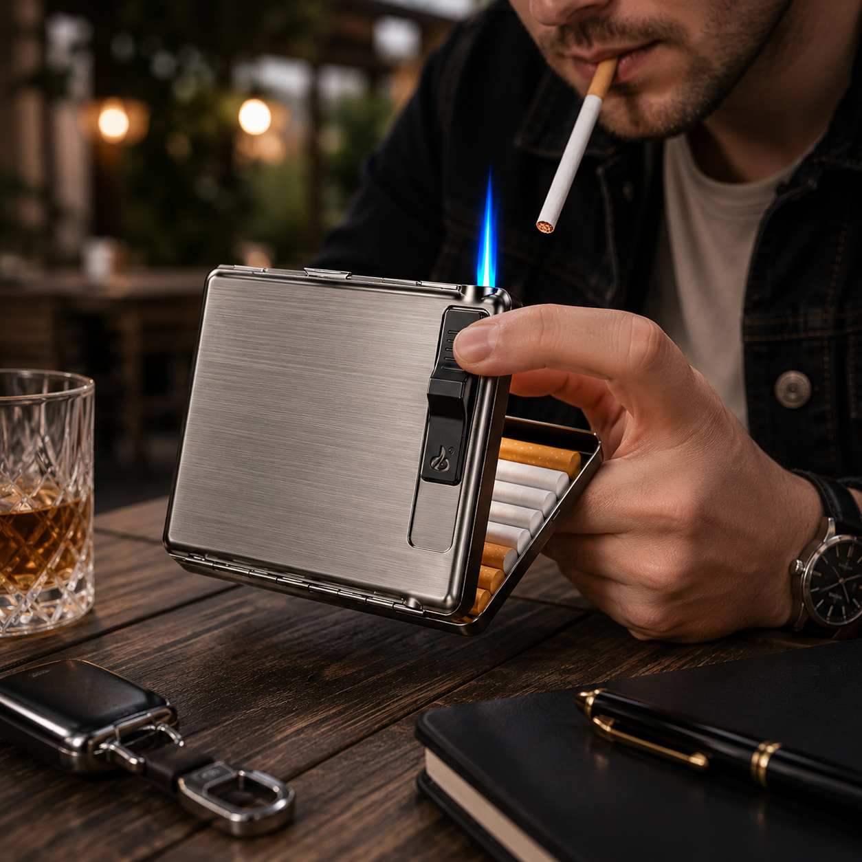 FlameBox™ – Windproof Case & Lighter