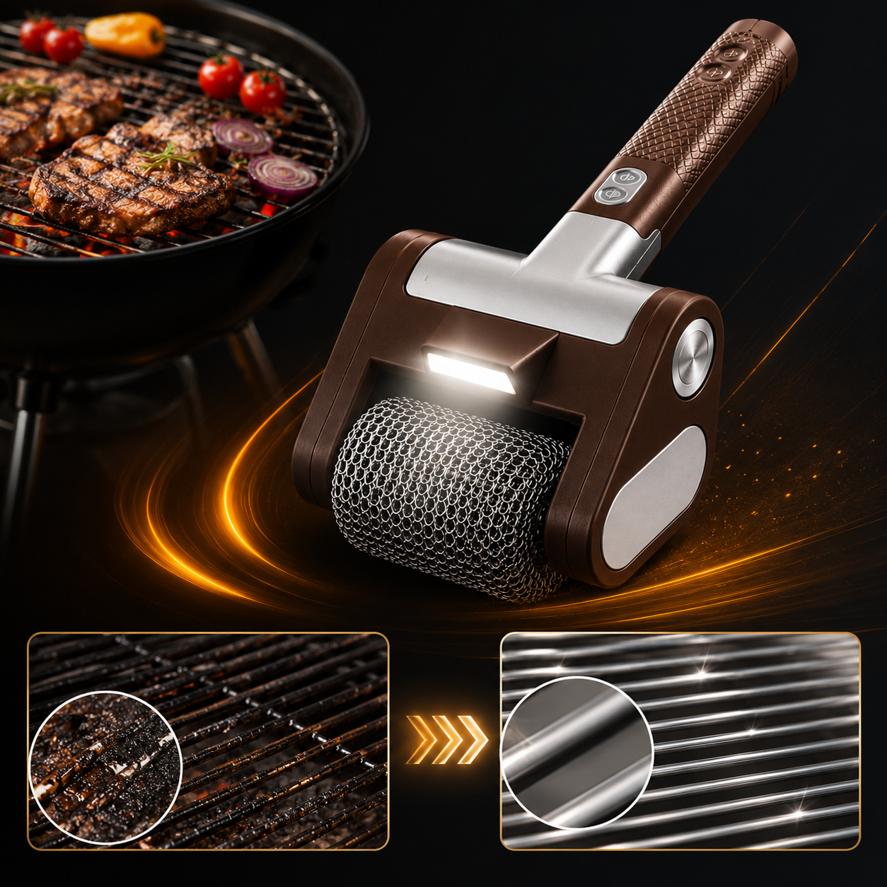 GrillShine™ – Electric Roller Grill Cleaner