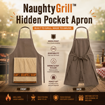 NaughtyGrill™ Hidden Pocket Apron
