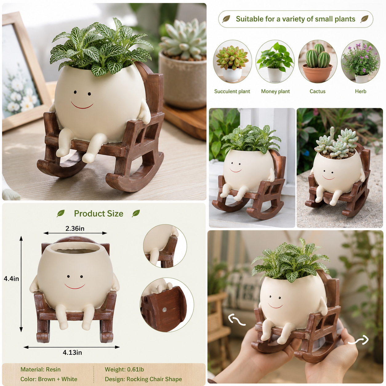GixxBox™ WhimsySwing Plant Pot