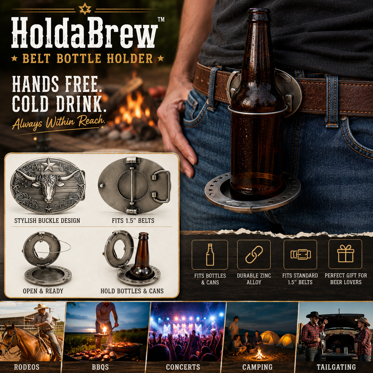 HoldaBrew™ Belt Bottle Holder
