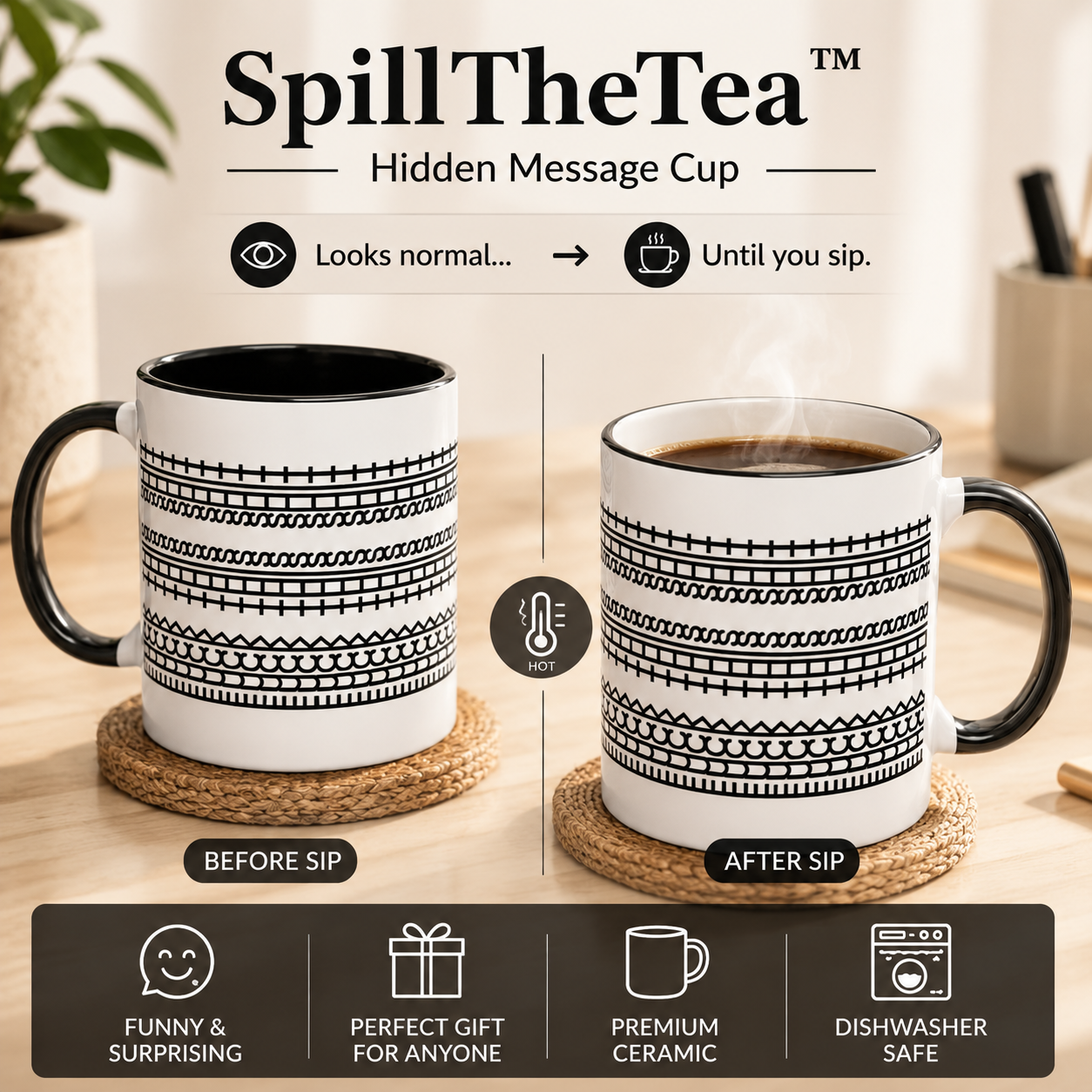 SpillTheTea™ Hidden Message Cup