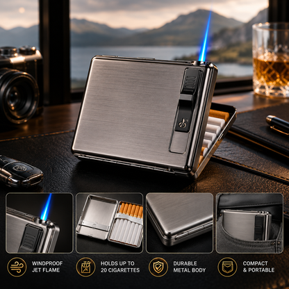 FlameBox™ – Windproof Case & Lighter
