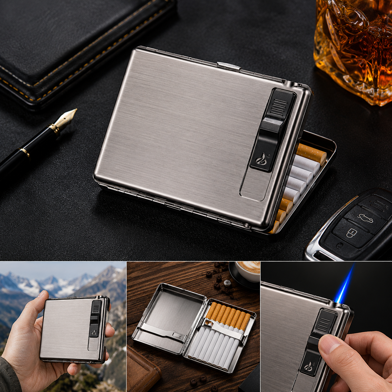 FlameBox™ – Windproof Case & Lighter