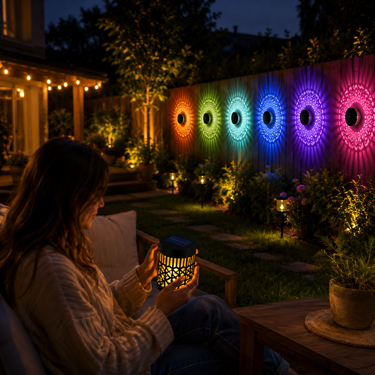 GixxBox™ Solar Mandala Projection Light