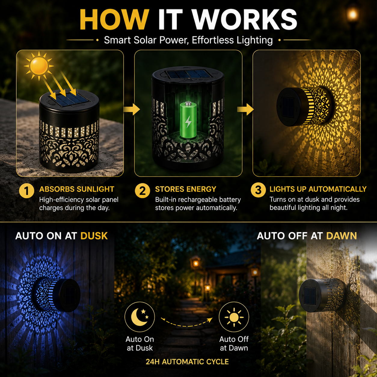 GixxBox™ Solar Mandala Projection Light